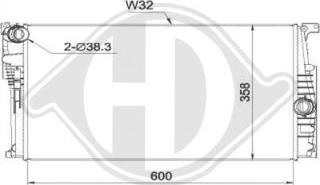 Diederichs DCM1597 - Радиатор, охлаждение двигателя autosila-amz.com