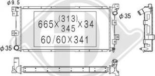 Diederichs DCM1616 - Радиатор, охлаждение двигателя autosila-amz.com