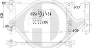 Diederichs DCM1611 - Радиатор, охлаждение двигателя autosila-amz.com