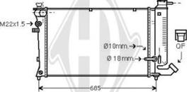 Diederichs DCM1686 - Радиатор, охлаждение двигателя autosila-amz.com