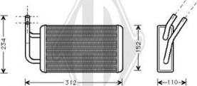 Diederichs DCM1098 - Теплообменник, отопление салона autosila-amz.com