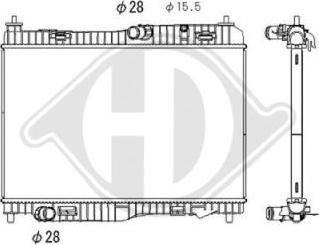 Diederichs DCM3945 - Радиатор, охлаждение двигателя autosila-amz.com