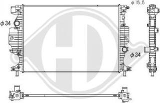 Diederichs DCM3942 - Радиатор, охлаждение двигателя autosila-amz.com