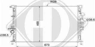 Diederichs DCM3906 - Радиатор, охлаждение двигателя autosila-amz.com