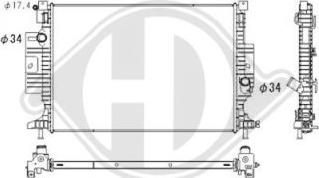 Diederichs DCM3910 - Радиатор, охлаждение двигателя autosila-amz.com