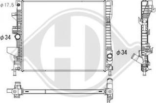 Diederichs DCM3935 - Радиатор, охлаждение двигателя autosila-amz.com