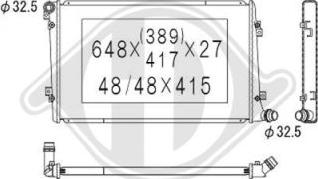 Diederichs DCM3454 - Радиатор, охлаждение двигателя autosila-amz.com