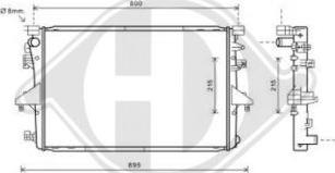 Diederichs DCM3466 - Радиатор, охлаждение двигателя autosila-amz.com