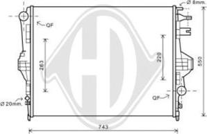 Diederichs DCM3467 - Радиатор, охлаждение двигателя autosila-amz.com