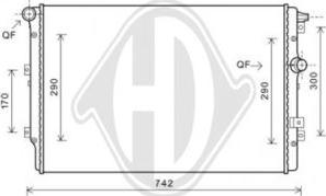 Diederichs DCM3478 - Радиатор, охлаждение двигателя autosila-amz.com