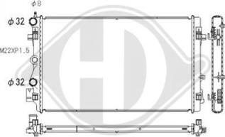 Diederichs DCM3569 - Радиатор, охлаждение двигателя autosila-amz.com