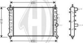 Diederichs DCM3533 - Радиатор, охлаждение двигателя autosila-amz.com