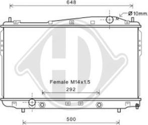 Diederichs DCM3631 - Радиатор, охлаждение двигателя autosila-amz.com