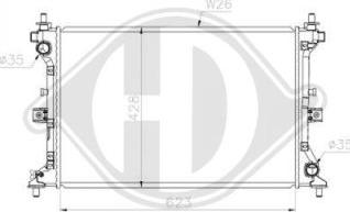 Diederichs DCM3896 - Радиатор, охлаждение двигателя autosila-amz.com