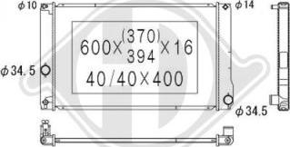 Diederichs DCM3338 - Радиатор, охлаждение двигателя autosila-amz.com