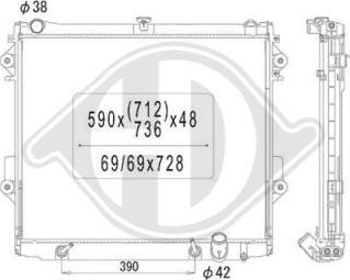 Diederichs DCM3320 - Радиатор, охлаждение двигателя autosila-amz.com