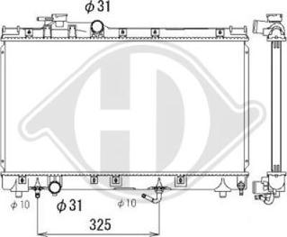 Diederichs DCM3266 - Радиатор, охлаждение двигателя autosila-amz.com