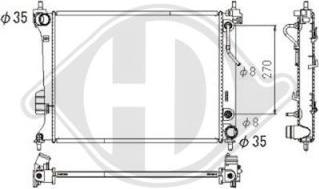 Diederichs DCM3744 - Радиатор, охлаждение двигателя autosila-amz.com