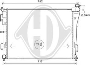 Diederichs DCM3738 - Радиатор, охлаждение двигателя autosila-amz.com