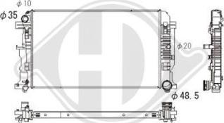 Diederichs DCM2419 - Радиатор, охлаждение двигателя autosila-amz.com