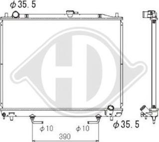 Diederichs DCM2502 - Радиатор, охлаждение двигателя autosila-amz.com