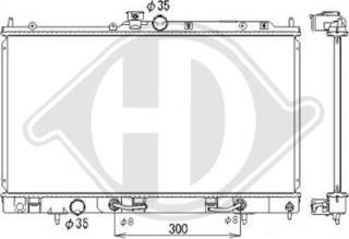 Diederichs DCM2535 - Радиатор, охлаждение двигателя autosila-amz.com