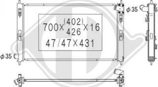 Diederichs DCM2532 - Радиатор, охлаждение двигателя autosila-amz.com