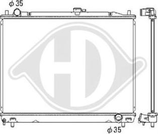 Diederichs DCM2520 - Радиатор, охлаждение двигателя autosila-amz.com