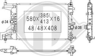 Diederichs DCM2694 - Радиатор, охлаждение двигателя autosila-amz.com