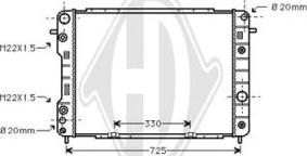 Diederichs DCM2603 - Радиатор, охлаждение двигателя autosila-amz.com