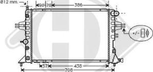 Diederichs DCM2624 - Радиатор, охлаждение двигателя autosila-amz.com