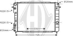 Diederichs DCM2622 - Радиатор, охлаждение двигателя autosila-amz.com