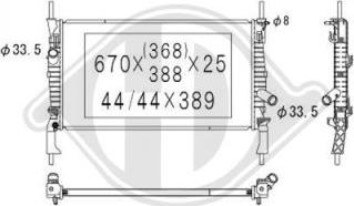 Diederichs DCM2091 - Радиатор, охлаждение двигателя autosila-amz.com