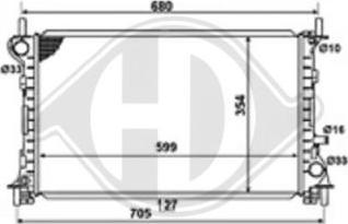 Diederichs DCM2085 - Радиатор, охлаждение двигателя autosila-amz.com