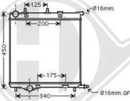 Diederichs DCM2804 - Радиатор, охлаждение двигателя autosila-amz.com