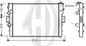 Diederichs DCM2301 - Радиатор, охлаждение двигателя autosila-amz.com