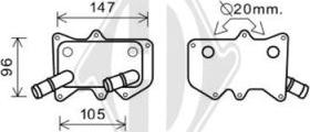 Diederichs DCO1094 - Масляный радиатор, двигательное масло autosila-amz.com