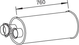 Dinex 80460 - Средний / конечный глушитель ОГ autosila-amz.com