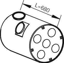 Dinex 80404 - Средний глушитель выхлопных газов autosila-amz.com
