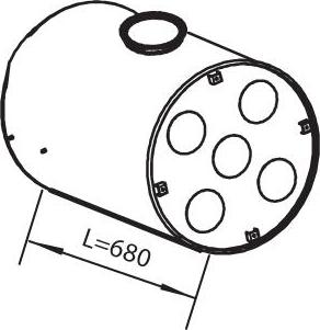 Dinex 80403 - Средний / конечный глушитель ОГ autosila-amz.com