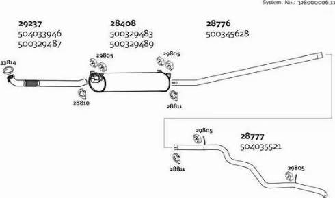 Dinex 328000006_11 - Система выпуска ОГ autosila-amz.com