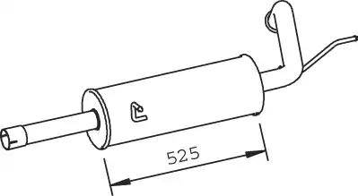 Dinex 32316 - Глушитель выхлопных газов, конечный autosila-amz.com