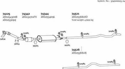 Dinex 374000023_04 - Система выпуска ОГ autosila-amz.com