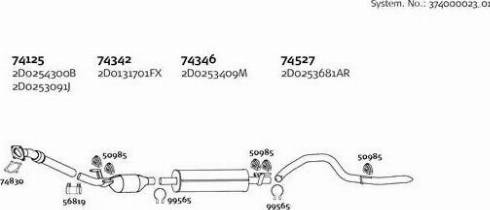 Dinex 374000023_01 - Система выпуска ОГ autosila-amz.com