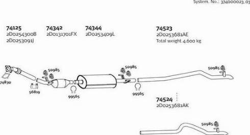 Dinex 374000023_03 - Система выпуска ОГ autosila-amz.com