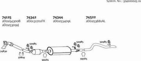 Dinex 374000023_02 - Система выпуска ОГ autosila-amz.com