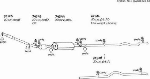 Dinex 374000022_04 - Система выпуска ОГ autosila-amz.com