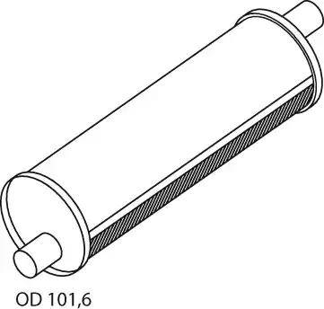 Dinex 21303 - Средний / конечный глушитель ОГ autosila-amz.com