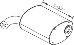 Dinex 28456 - Средний / конечный глушитель ОГ autosila-amz.com