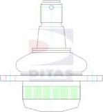 Ditas A1-966 - Шаровая опора, несущий / направляющий шарнир autosila-amz.com